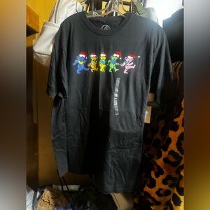 Grateful Dead Black Tee with Colorful Bears